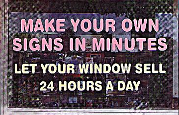 Static Cling Vinyl Window Letters - Make Your Own