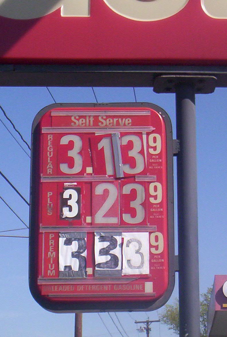 Got 3s? Gas Price Numbers